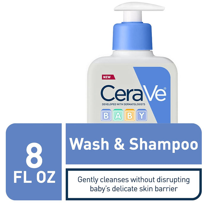 CeraVe Baby Wash and Shampoo, 8 Fl. Oz. - Preggy Plus
