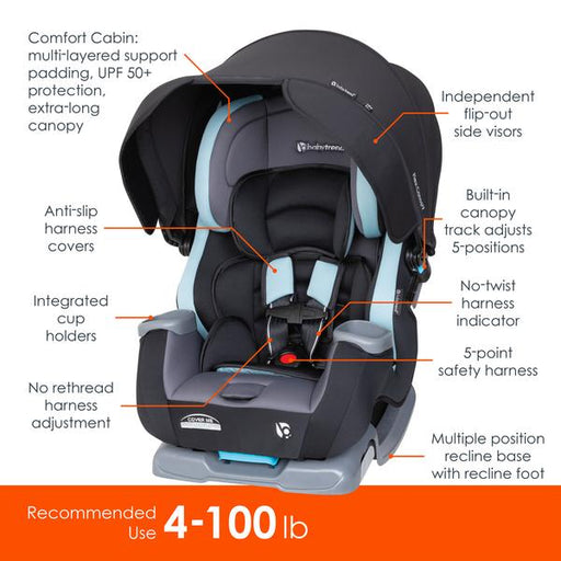 Baby Trend Cover Me™ 4-in-1 Convertible Car Seat - Desert Blue - Preggy Plus