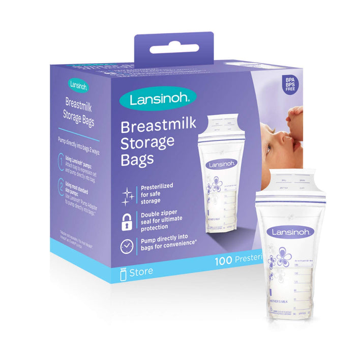 Lansinoh Breastmilk Storage Bags (100ct) - Preggy Plus