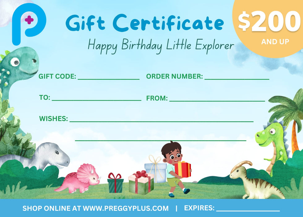 Birthday Gift Certificate - Little Explorer - Preggy Plus