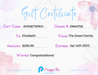 Gift Certificate - Floral Design - Preggy Plus