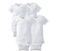 Gerber 4-Pack Toddler White Short Sleeve Onesies® Bodysuits, 24 Months (850214230 102 24M) - Preggy Plus