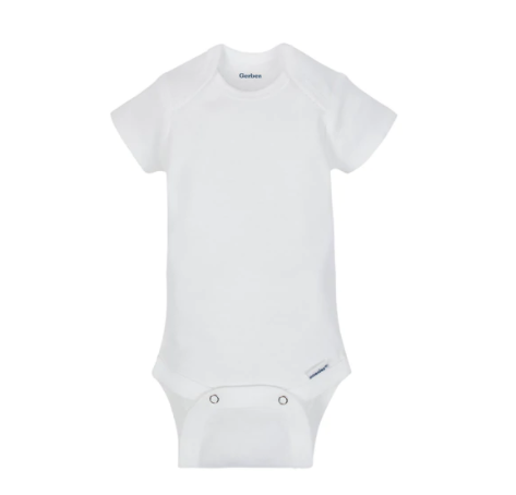Gerber 4-Pack Toddler White Short Sleeve Onesies® Bodysuits, 24 Months (850214230 102 24M) - Preggy Plus