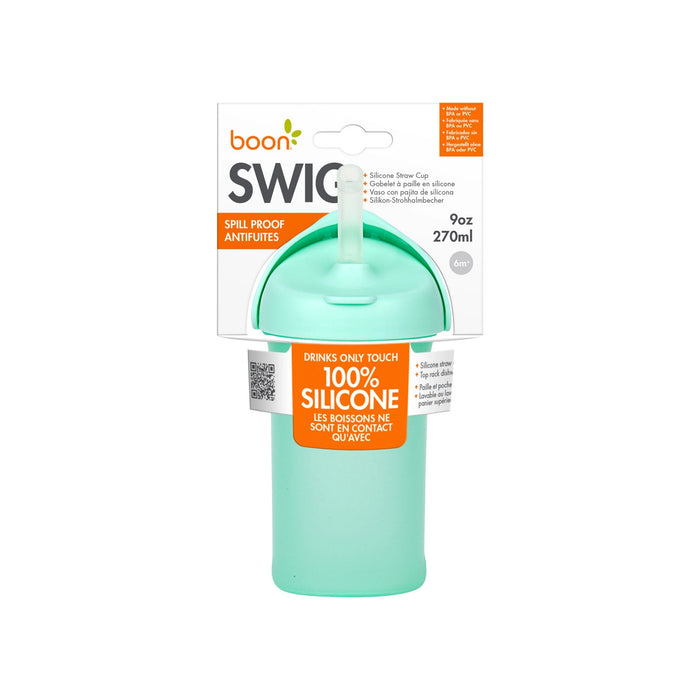 Boon Swig Silicone Straw Cup 9oz- MINT (B11440) - Preggy Plus