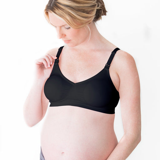 Medela Maternity & Nursing T-Shirt Bra - Black, Large - Preggy Plus