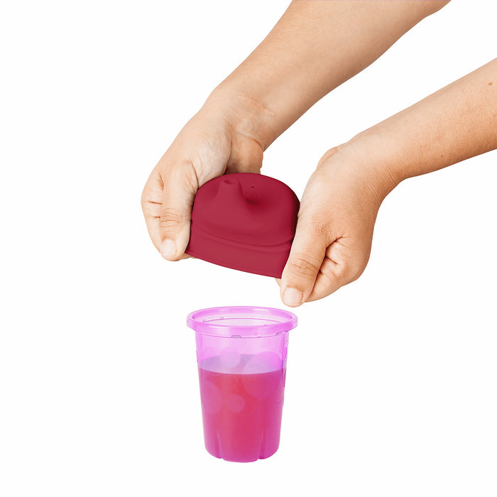 Boon Snug Universal Silicone Sippy Lids - PINKS (B11426A) - Preggy Plus