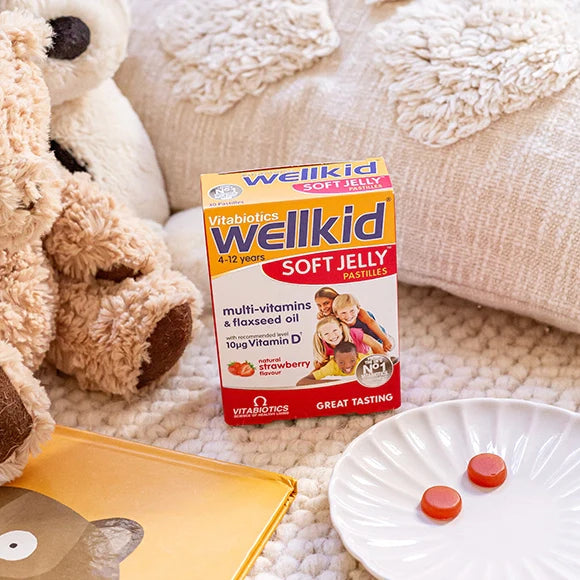 Vitabiotics Wellkid Soft Jelly Pastilles Strawberry - 30's - Preggy Plus
